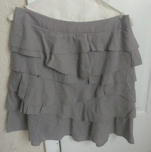 Grey ruffled skirt